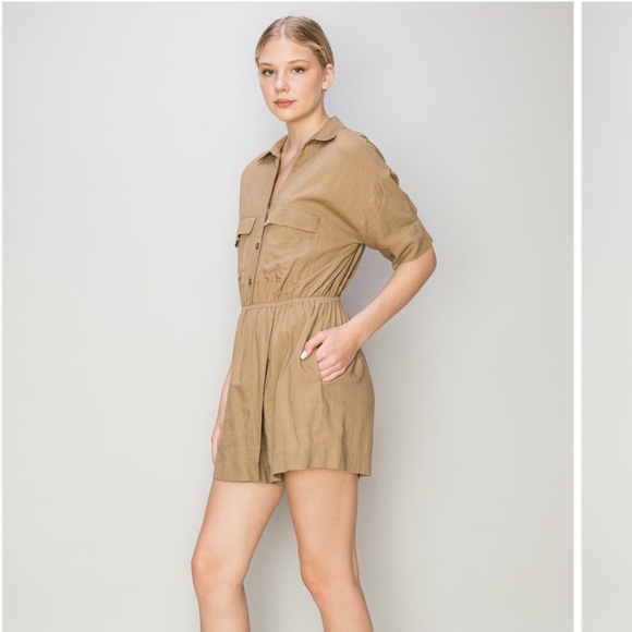 new with tag Melloday utility romper - Picture 2 of 5